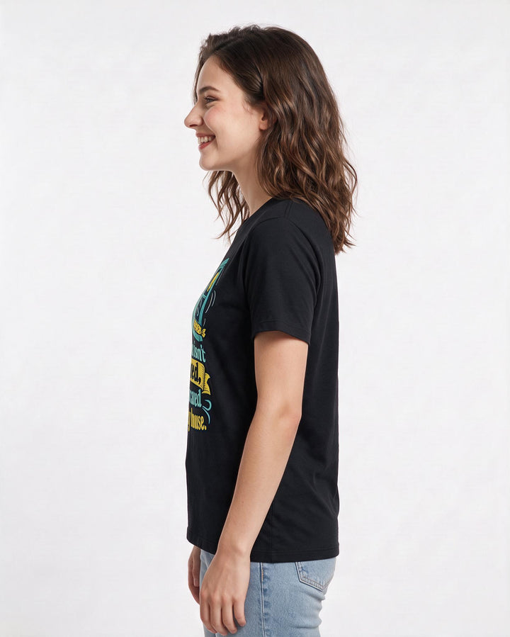 Halloween Black T-Shirt for Women – Halloween Theme Graphic Tee product image 2