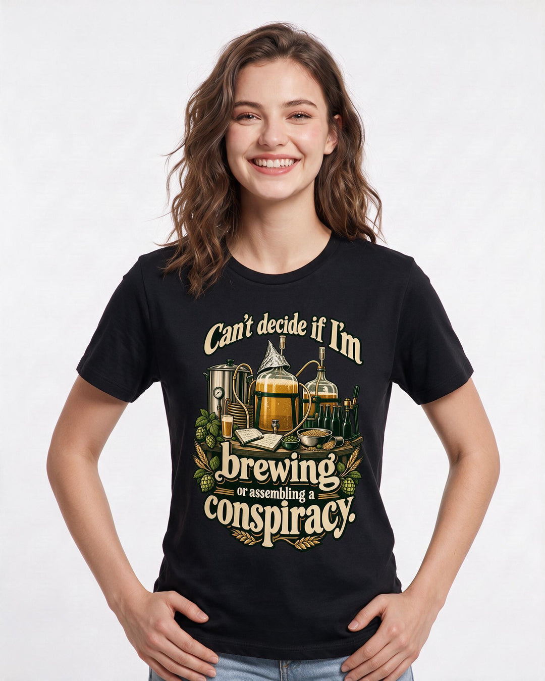 Beer Black T-Shirt for Women – Everyday Expression Graphic Tee product image 1