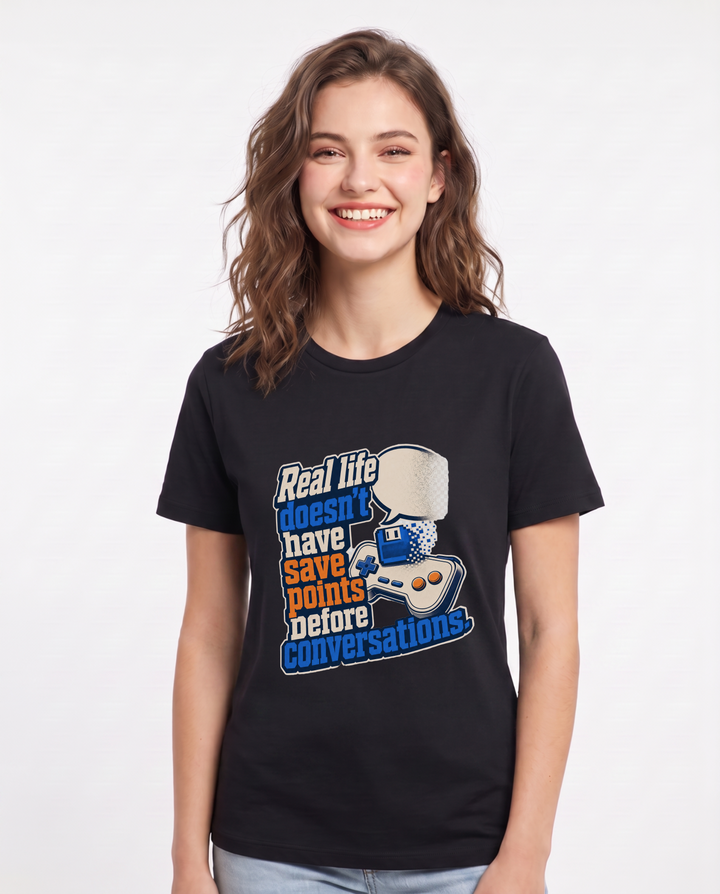 Gaming Black T-Shirt for Women – Game Night Graphic Tee product image 3
