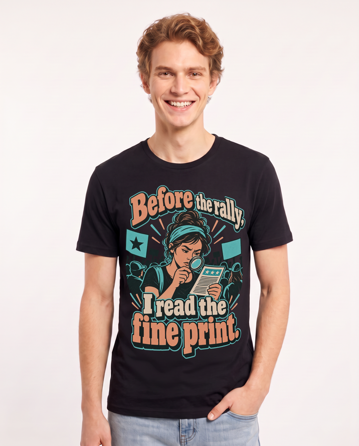 Political Statement Black T-Shirt for Men – Everyday Expression Graphic Tee product image 3