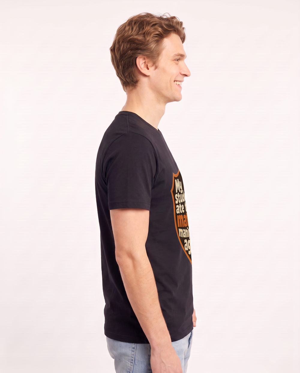 Teacher Gift Men's Black T-Shirt - My students ate the math product image 2