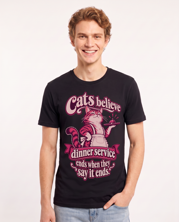 Cat Lover Black T-Shirt for Men – Everyday Expression Graphic Tee product image 3