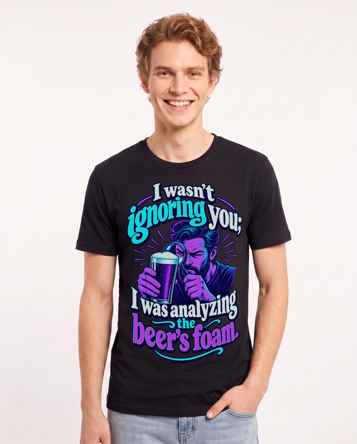 Beer Black T-Shirt for Men – Everyday Expression Graphic Tee product image 3