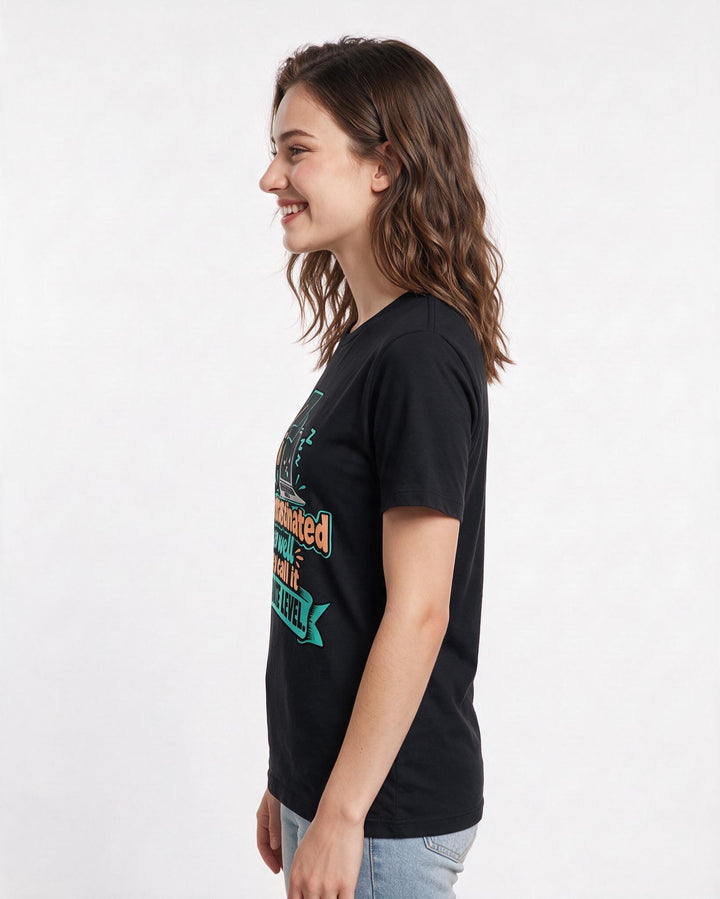 Graduation Black T-Shirt for Women – Everyday Expression Graphic Tee product image 2