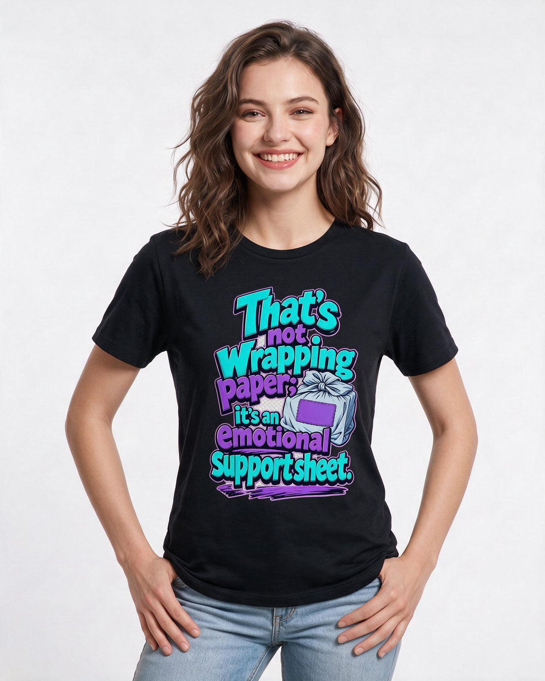 Christmas Black T-Shirt for Women – Holiday Theme Graphic Tee product image 1
