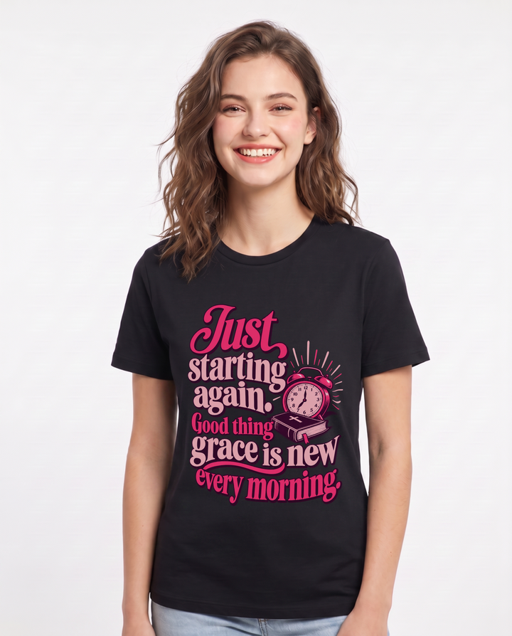 Christian Faith Black T-Shirt for Women – Everyday Expression Graphic Tee product image 3