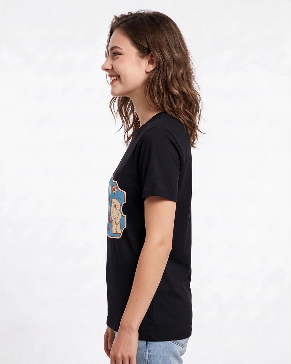 Graphic Women's Black T-Shirt - I was born with a flaw: I remember product image 2