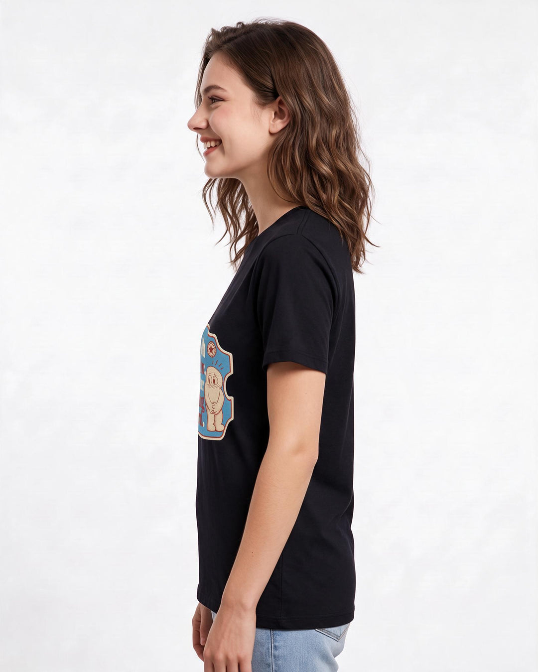 Graphic Women's Black T-Shirt - I was born with a flaw: I remember product image 2