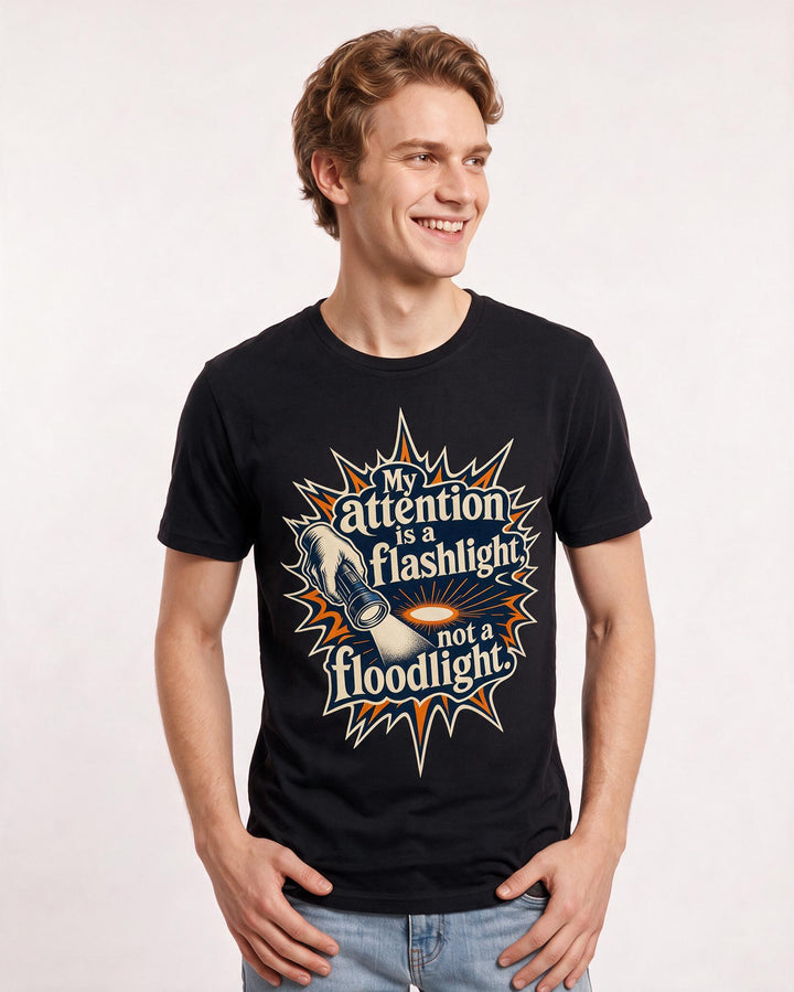 Neurodiversity Black T-Shirt for Men – Everyday Expression Graphic Tee product image 1
