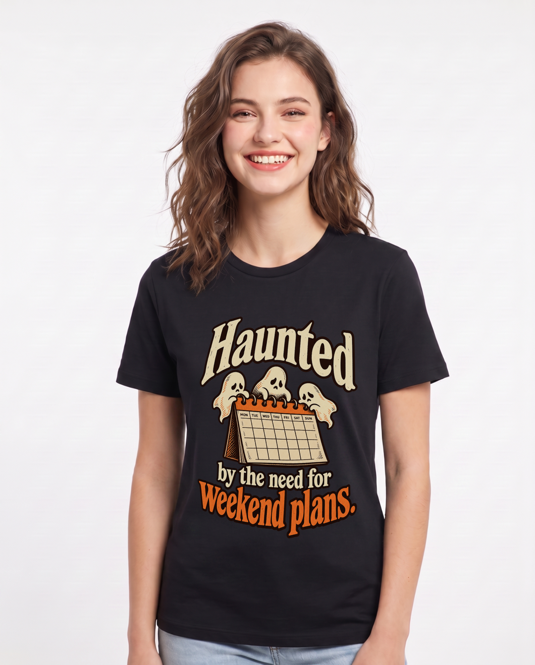 Halloween Black T-Shirt for Women – Halloween Theme Graphic Tee product image 3