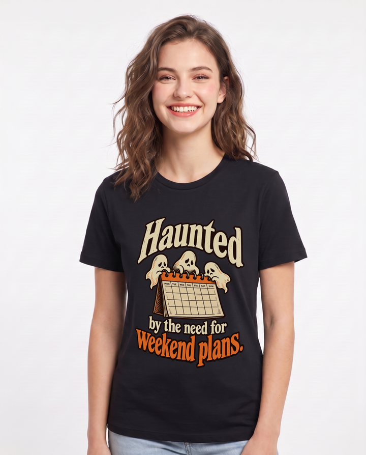 Halloween Black T-Shirt for Women – Halloween Theme Graphic Tee product image 3