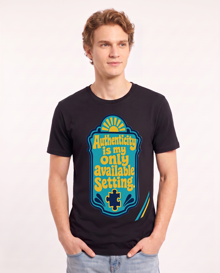 Graphic Men's Black T-Shirt - Authenticity is my only available product image 3