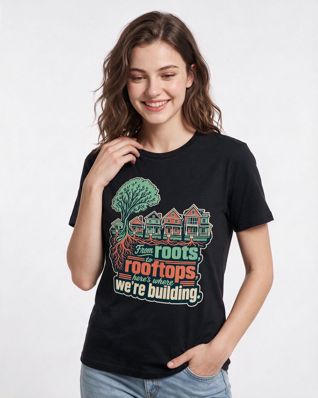 Patriotic Black T-Shirt for Women – Everyday Expression Graphic Tee product image 1