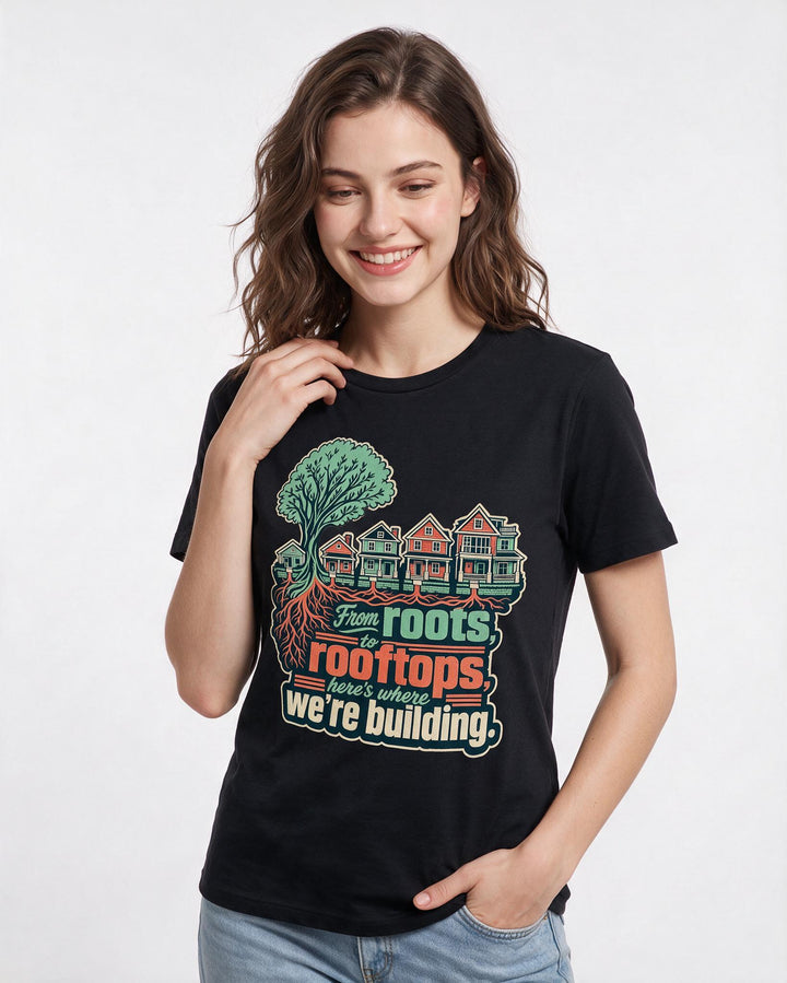 Patriotic Black T-Shirt for Women – Everyday Expression Graphic Tee product image 1