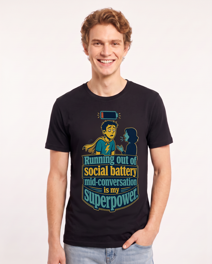 Meme Black T-Shirt for Men – Everyday Expression Graphic Tee product image 1