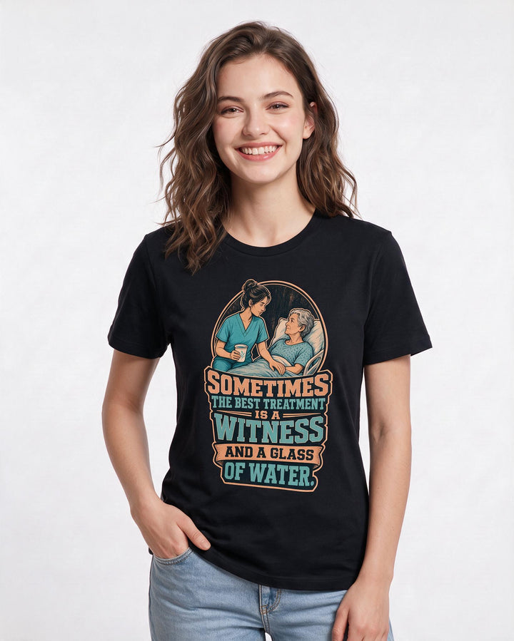 Nurse Black T-Shirt for Women – Nursing Life Graphic Tee product image 1