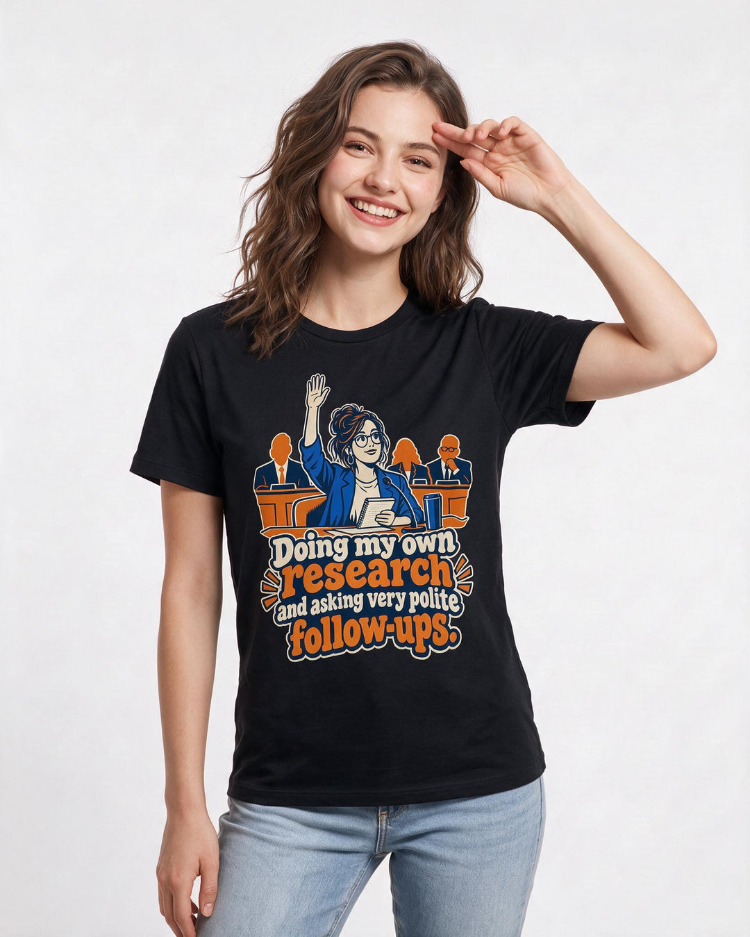Political Statement Black T-Shirt for Women – Everyday Expression Graphic Tee product image 1
