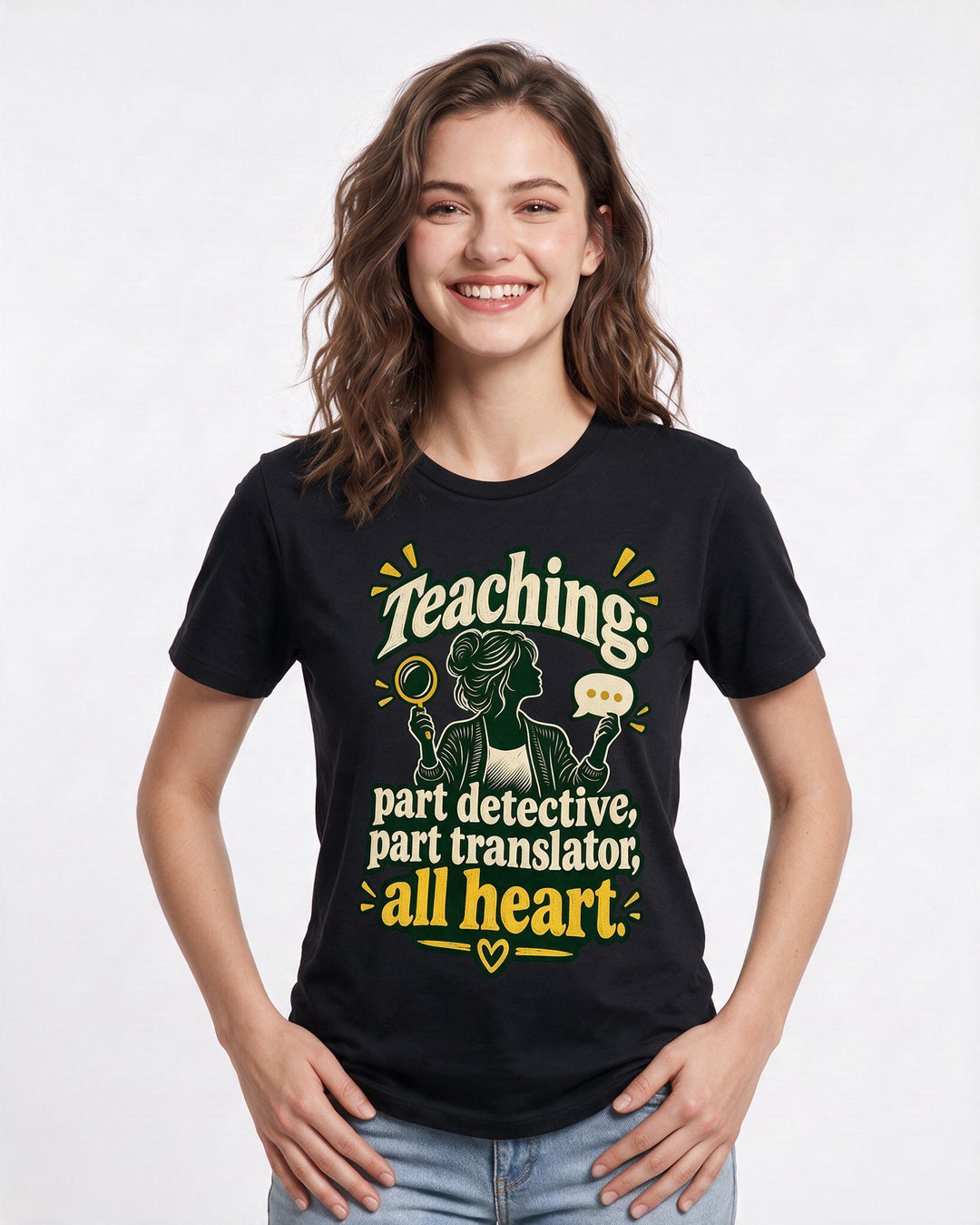 Teacher Black T-Shirt for Women – Everyday Expression Graphic Tee product image 1