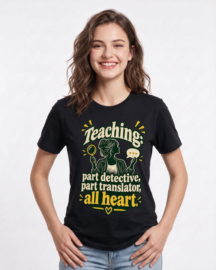 Teacher Black T-Shirt for Women – Everyday Expression Graphic Tee product image 1