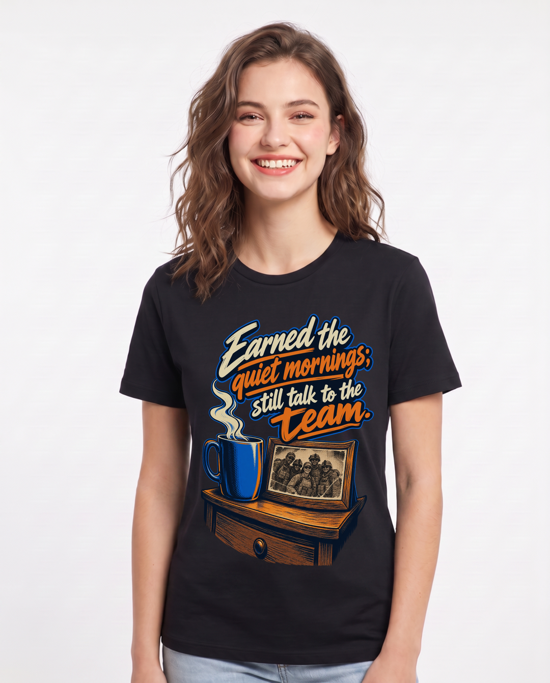Veteran Black T-Shirt for Women – Everyday Expression Graphic Tee product image 3