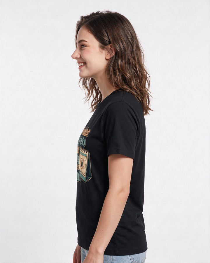 Beer Women's Black T-Shirt – My calendar only tracks who's buying the next round. product image 2