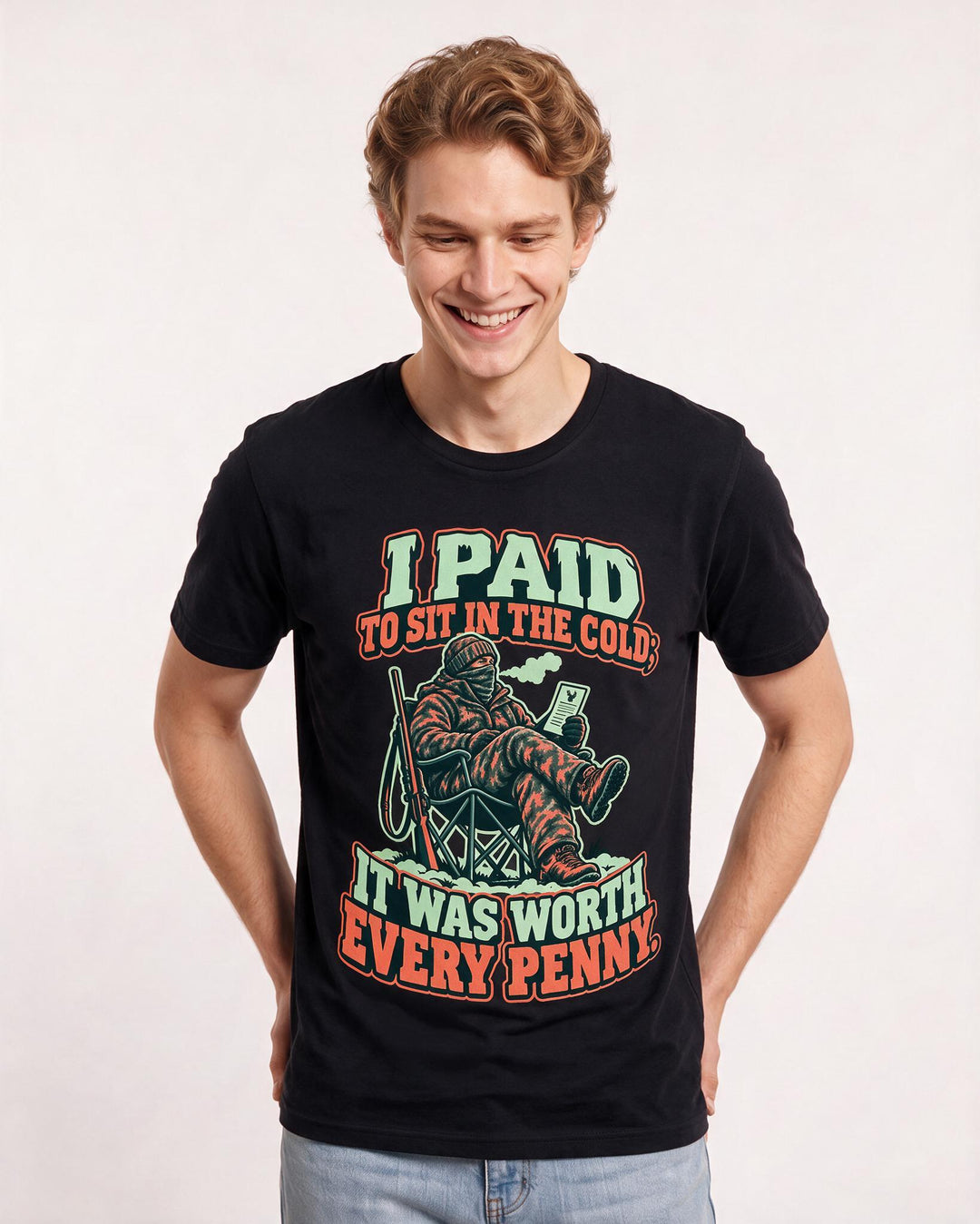 Hunting Black T-Shirt for Men – Everyday Expression Graphic Tee product image 1