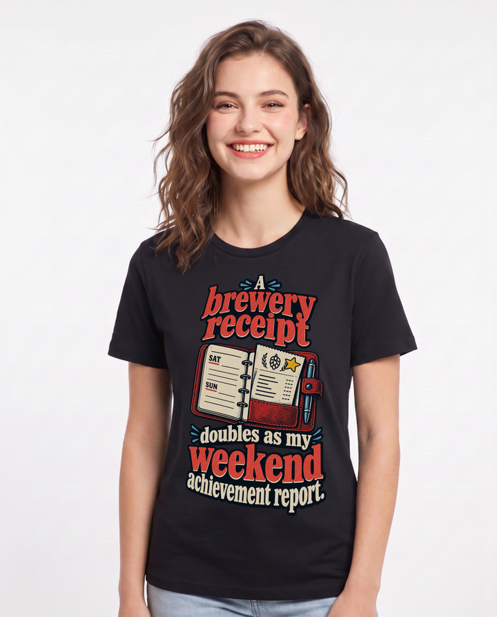 Beer Black T-Shirt for Women – Everyday Expression Graphic Tee product image 3