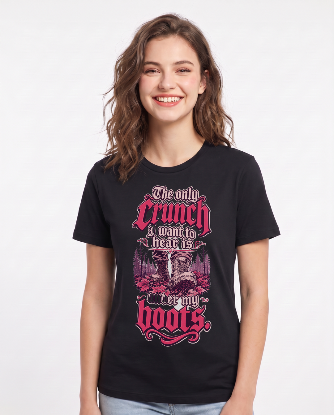 Hunting Black T-Shirt for Women – Everyday Expression Graphic Tee product image 3
