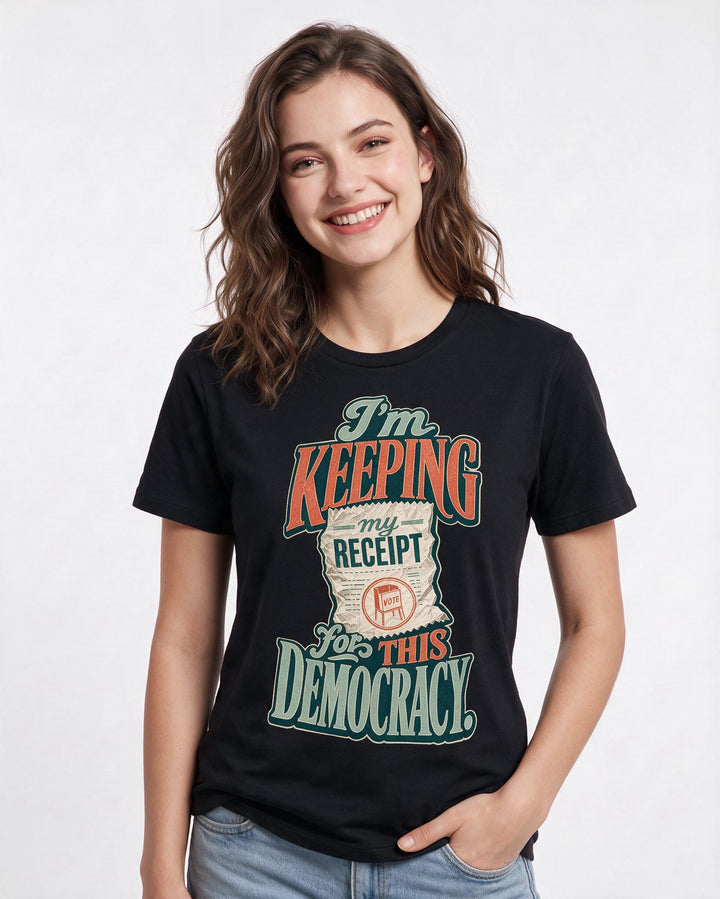 Political Statement Black T-Shirt for Women – Everyday Expression Graphic Tee product image 1