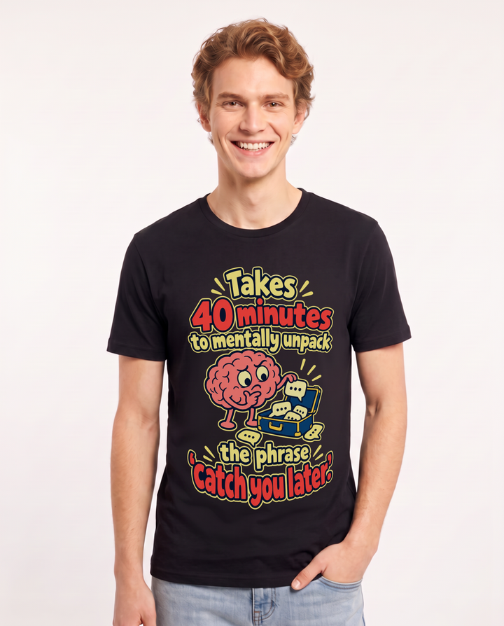 Meme Black T-Shirt for Men – Everyday Expression Graphic Tee product image 3
