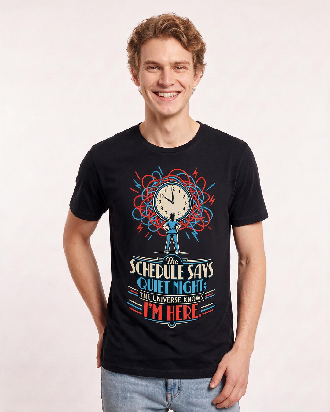 Nurse Black T-Shirt for Men – Nursing Life Graphic Tee product image 1