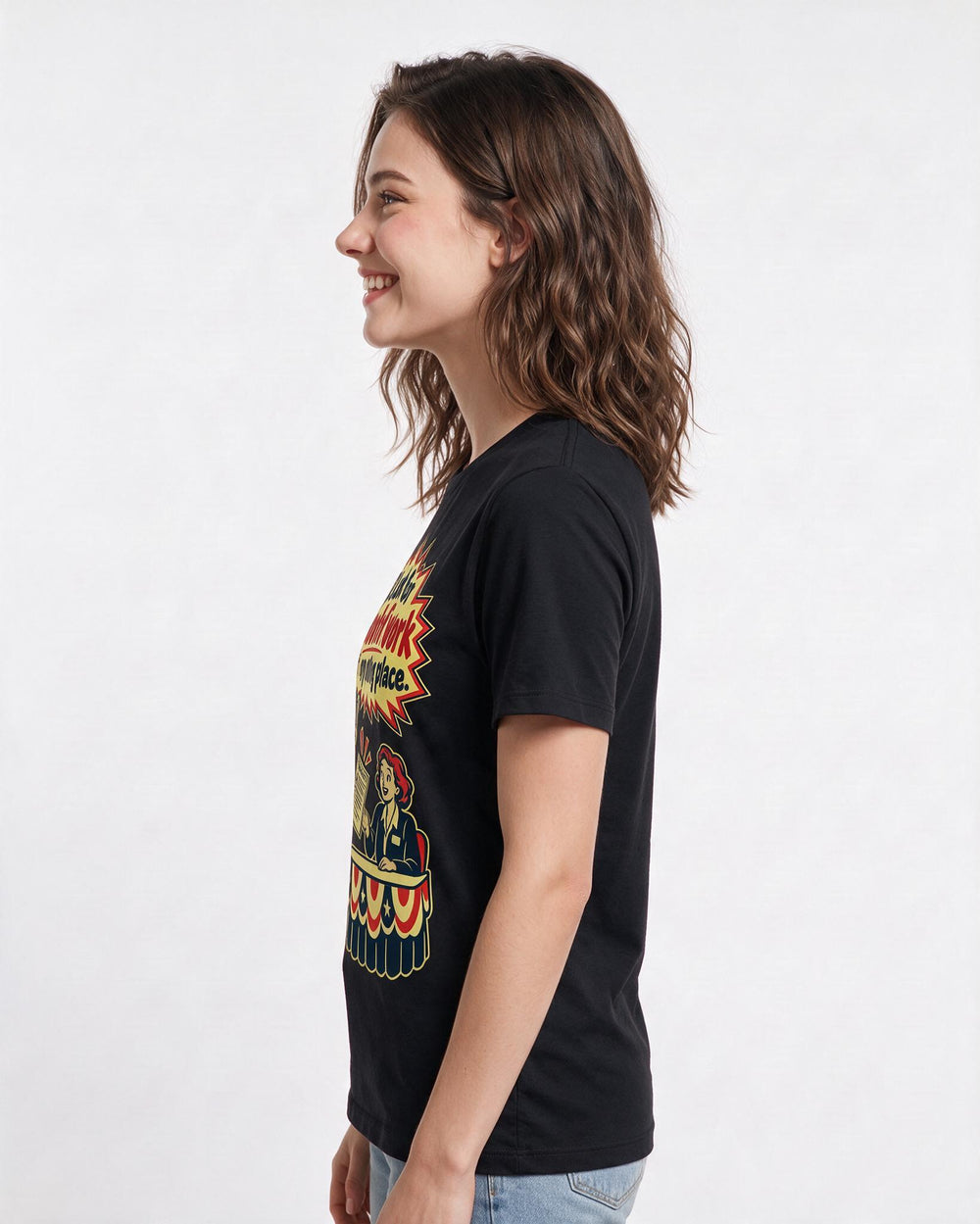 Political Statement Black T-Shirt for Women – Everyday Expression Graphic Tee product image 2