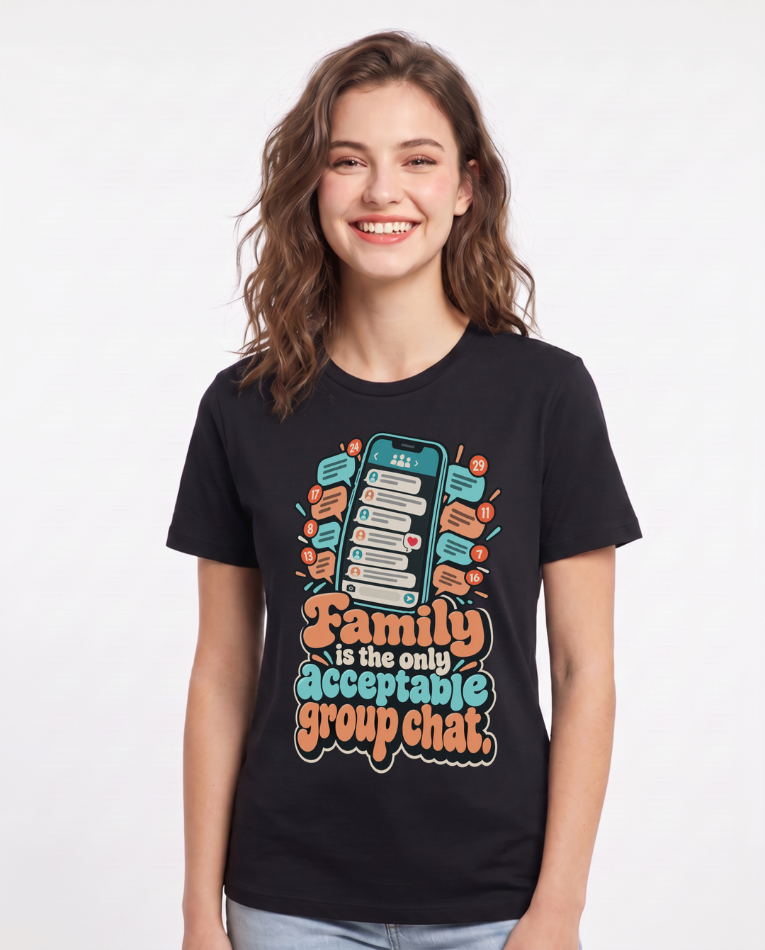 Grandparent Black T-Shirt for Women – Everyday Expression Graphic Tee product image 3