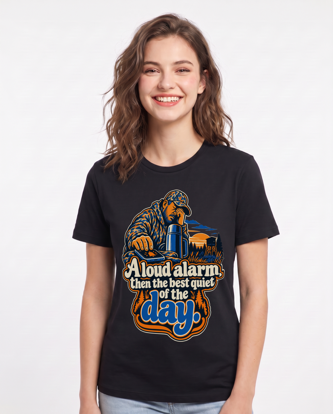 Hunting Black T-Shirt for Women – Everyday Expression Graphic Tee product image 3
