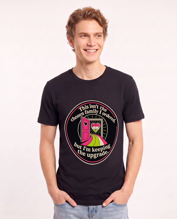 This isn't the chosen family I ordered, but I'm keeping the upgrade. Men's Black T-Shirt product image 1