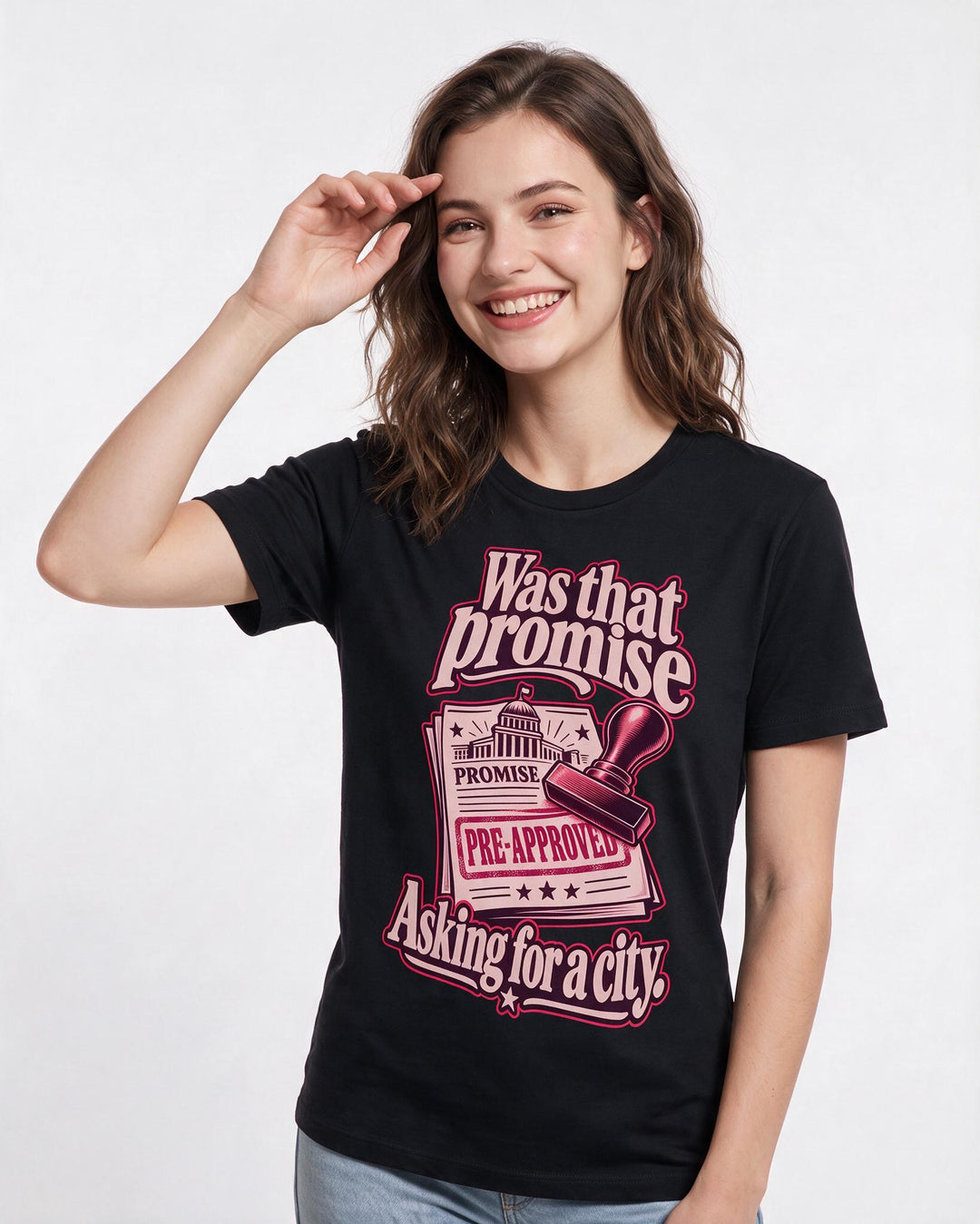 Political Statement Black T-Shirt for Women – Everyday Expression Graphic Tee product image 1