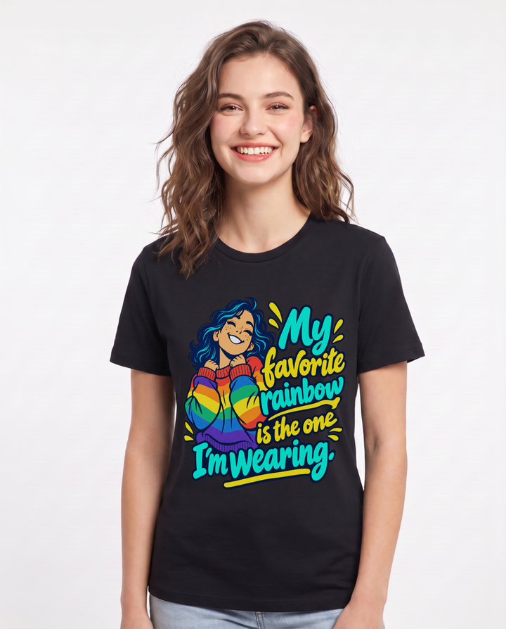 Pride Black T-Shirt for Women – Everyday Expression Graphic Tee product image 3
