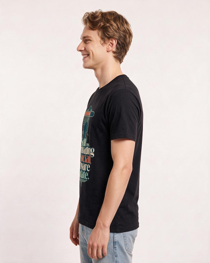Neurodiversity Black T-Shirt for Men – Everyday Expression Graphic Tee product image 2