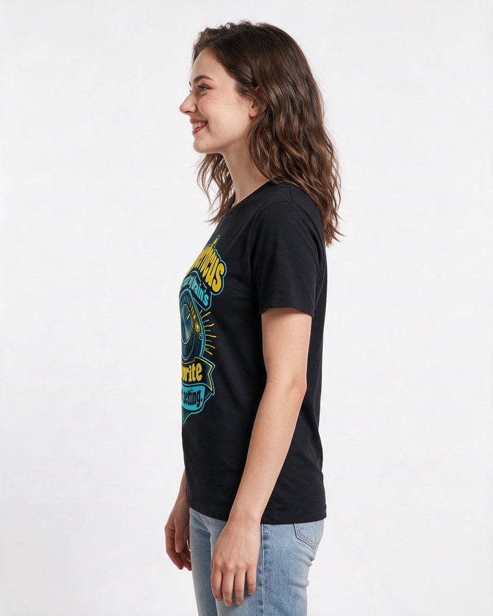 Neurodiversity Black T-Shirt for Women – Everyday Expression Graphic Tee product image 2