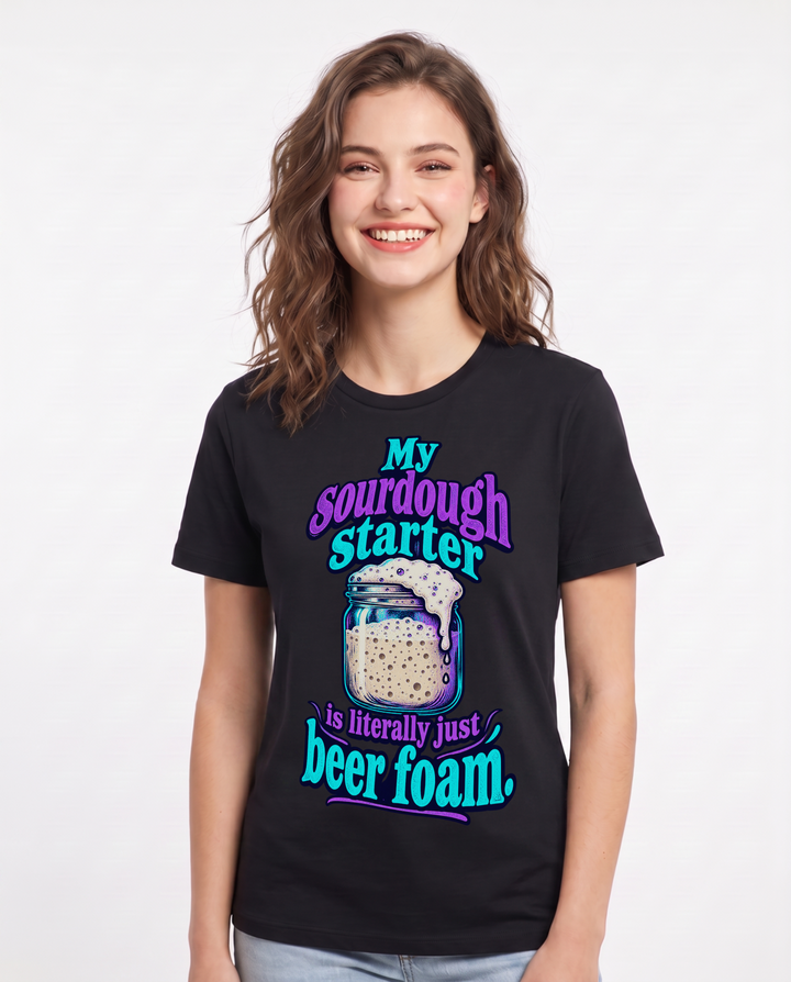 Beer Black T-Shirt for Women – Everyday Expression Graphic Tee product image 3