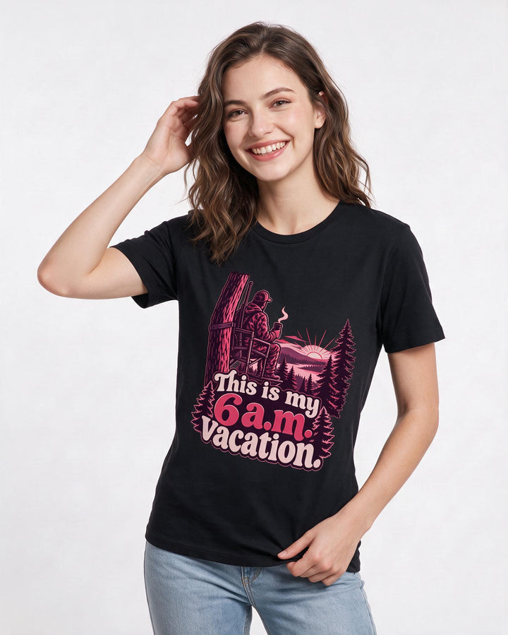 Hunting Black T-Shirt for Women – Everyday Expression Graphic Tee product image 1