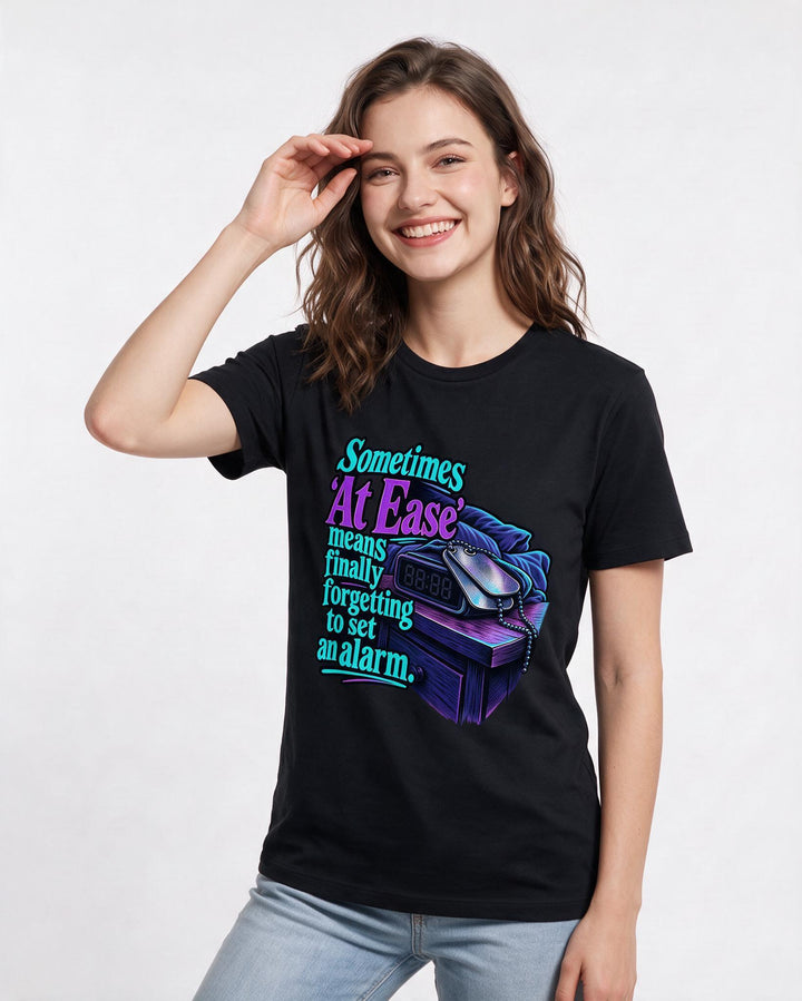 Veteran Black T-Shirt for Women – Everyday Expression Graphic Tee product image 1