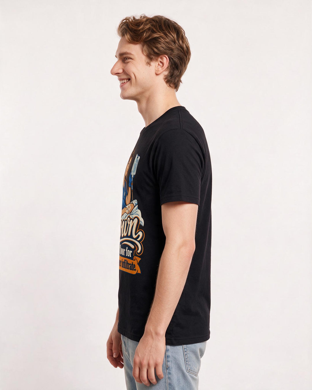 Nurse Black T-Shirt for Men – Nursing Life Graphic Tee product image 2