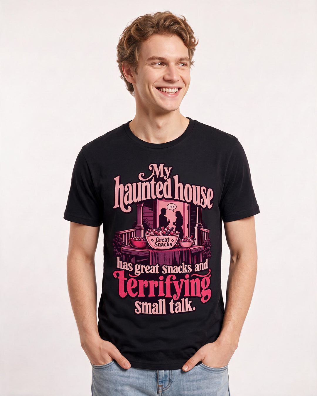 Halloween Black T-Shirt for Men – Halloween Theme Graphic Tee product image 1