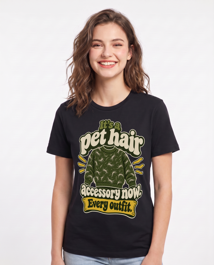 Cat Lover Black T-Shirt for Women – Everyday Expression Graphic Tee product image 3