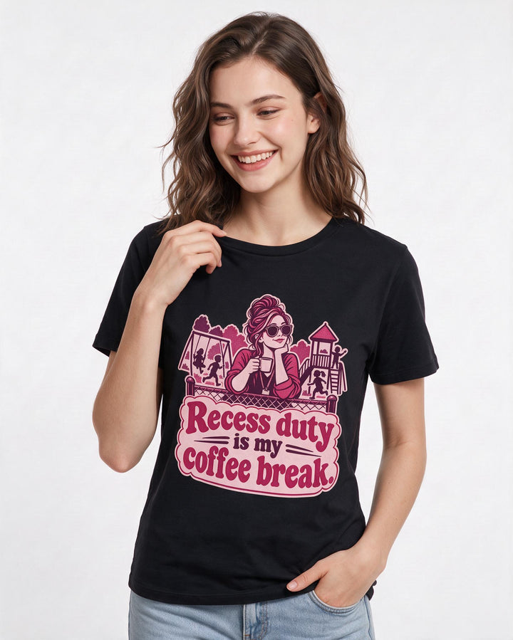 Teacher Black T-Shirt for Women – Everyday Expression Graphic Tee product image 1