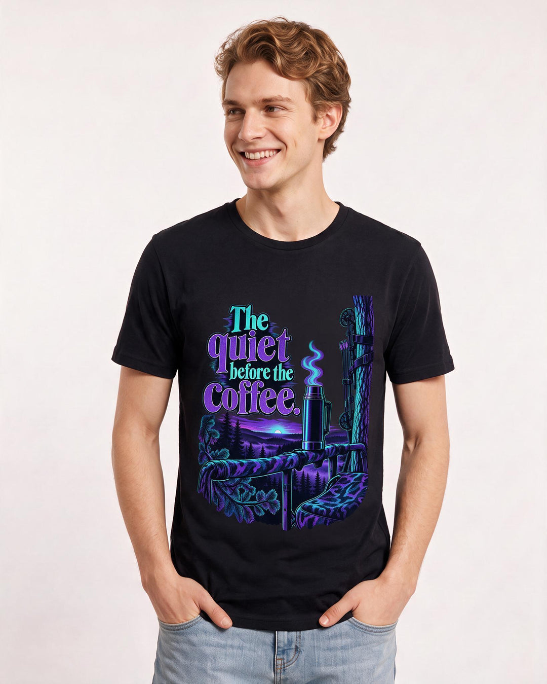 Hunting Black T-Shirt for Men – Everyday Expression Graphic Tee product image 1