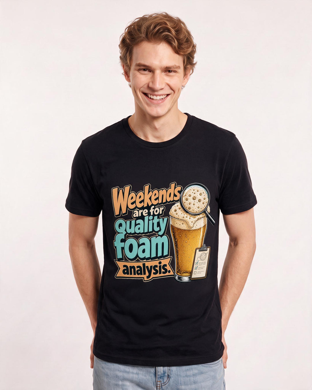 Beer Black T-Shirt for Men – Everyday Expression Graphic Tee product image 1