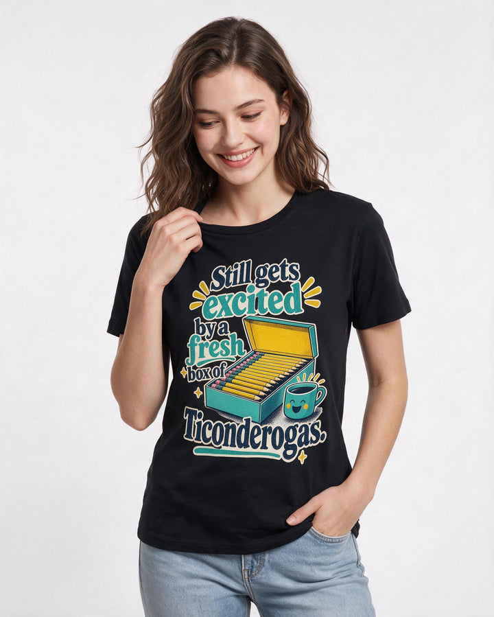 Teacher Black T-Shirt for Women – Everyday Expression Graphic Tee product image 3