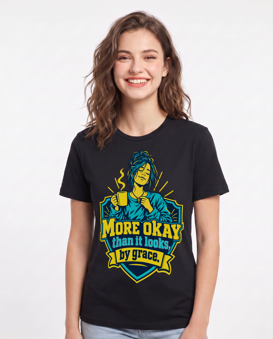 Christian Faith Black T-Shirt for Women – Everyday Expression Graphic Tee product image 3